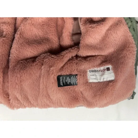 Swiss Tech Toddler Heavyweight Puffer Jacket Size 18m / Purple & Green Multic - Picture 7 of 15